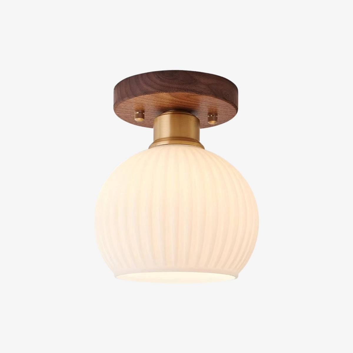 GlowBend – Round Glass Ceiling Lamp