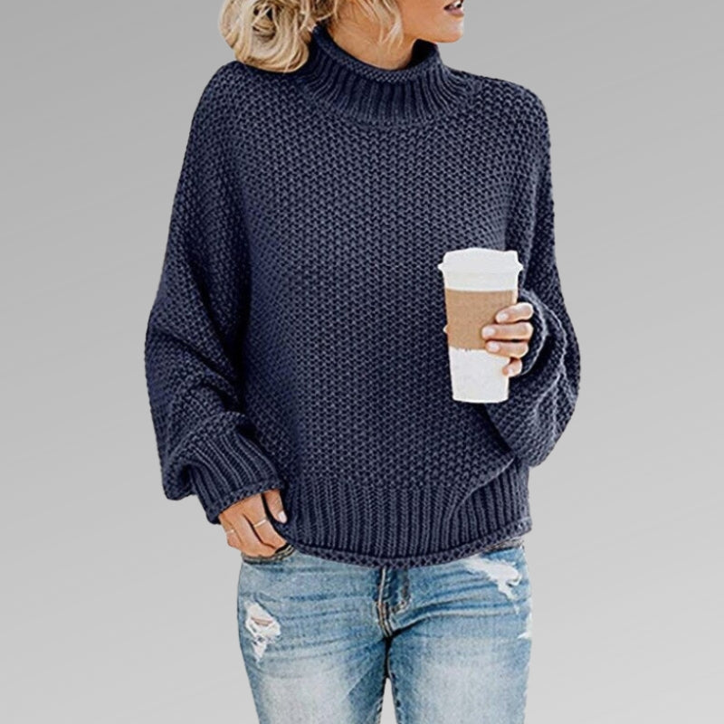 Elizabeth – Losvallende trui met lange mouwen en colkraag Velani