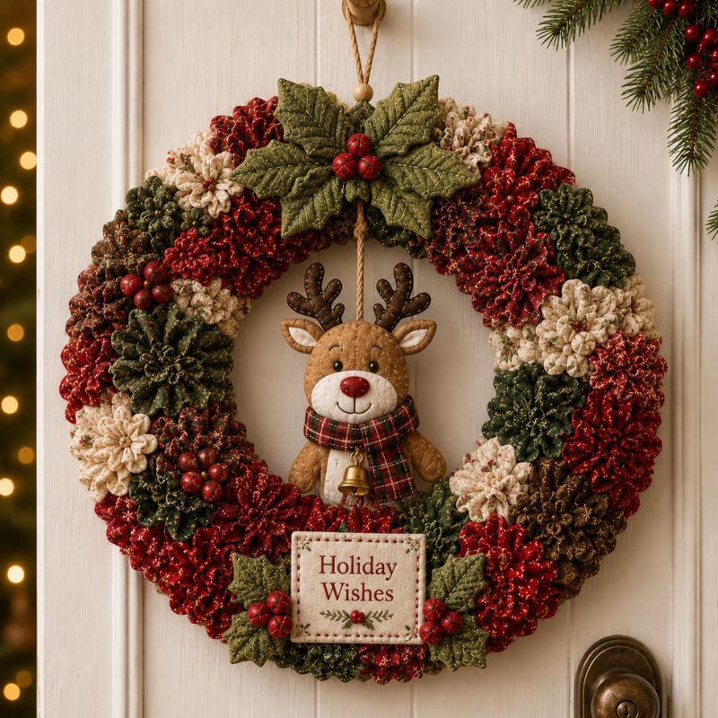 Wreathmas - 3D Christmas Wreath DIY Kit in Fabric