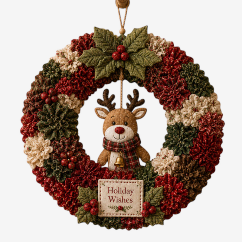 Wreathmas - 3D Christmas Wreath DIY Kit in Fabric