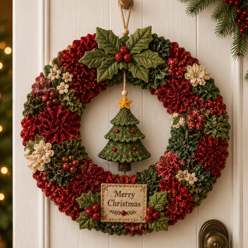 Wreathmas - 3D Christmas Wreath DIY Kit in Fabric