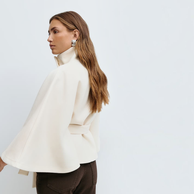 Chic Women's Flare Sleeve Overcoat