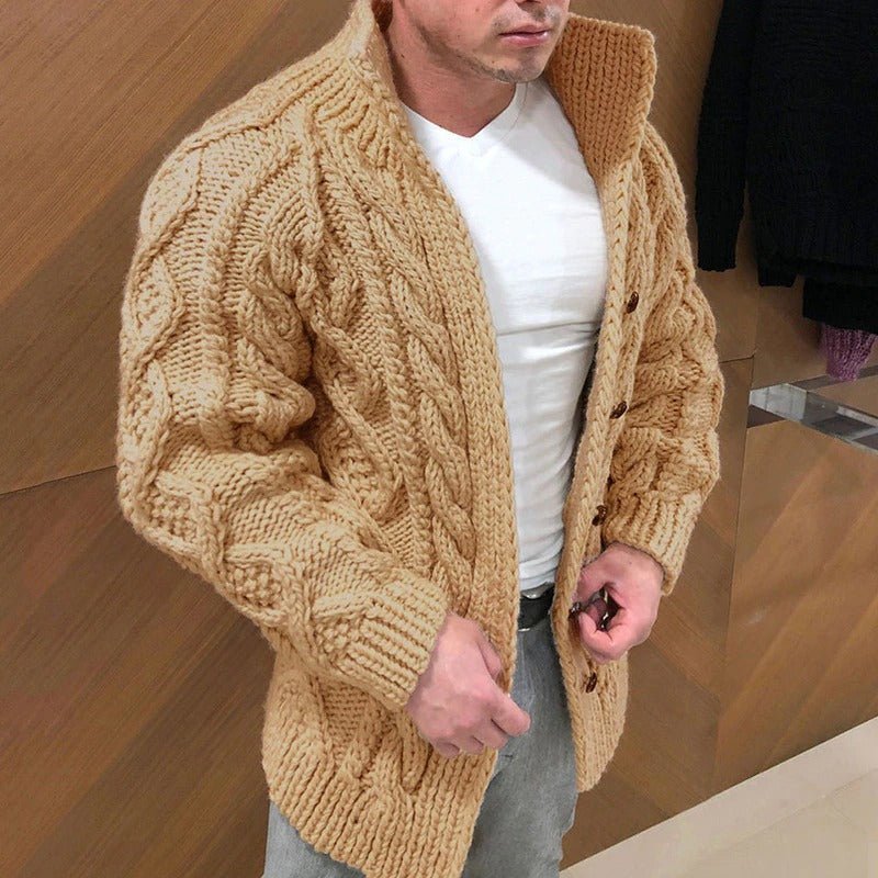 Weavon - Shawl Collar Cardigan with Button Front