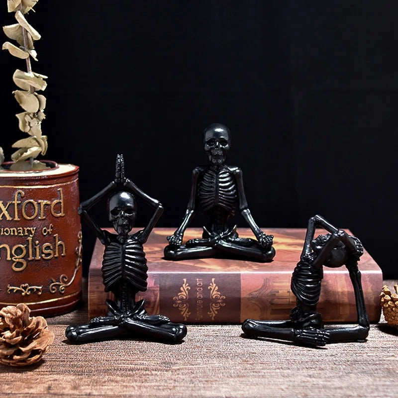 Spooky Resin Skeleton Figurine for Halloween