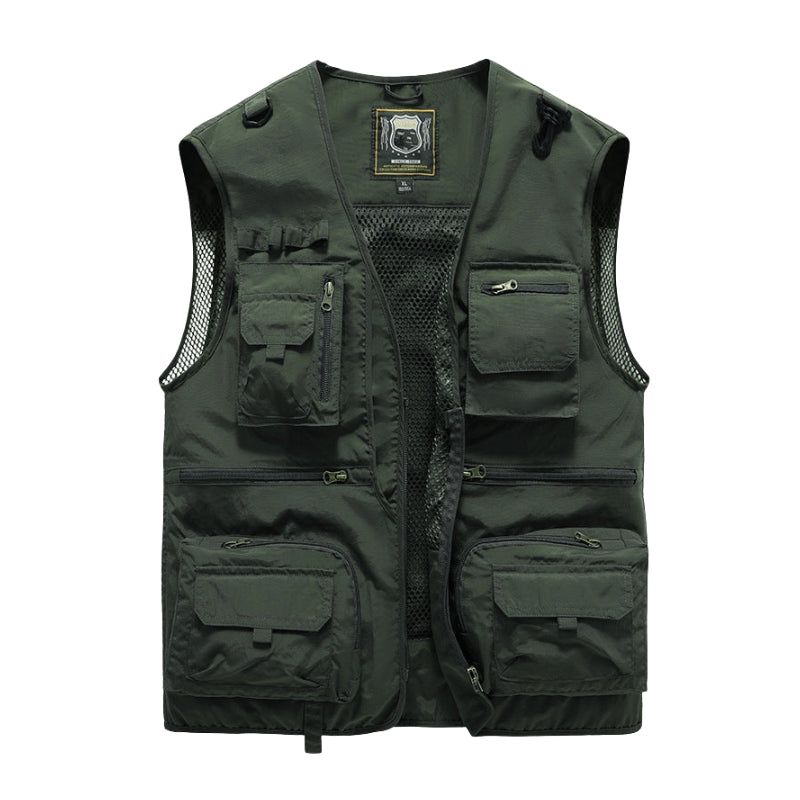 David – Lichtgewicht Outdoorvest met Rits en Functionele Zakken Velani