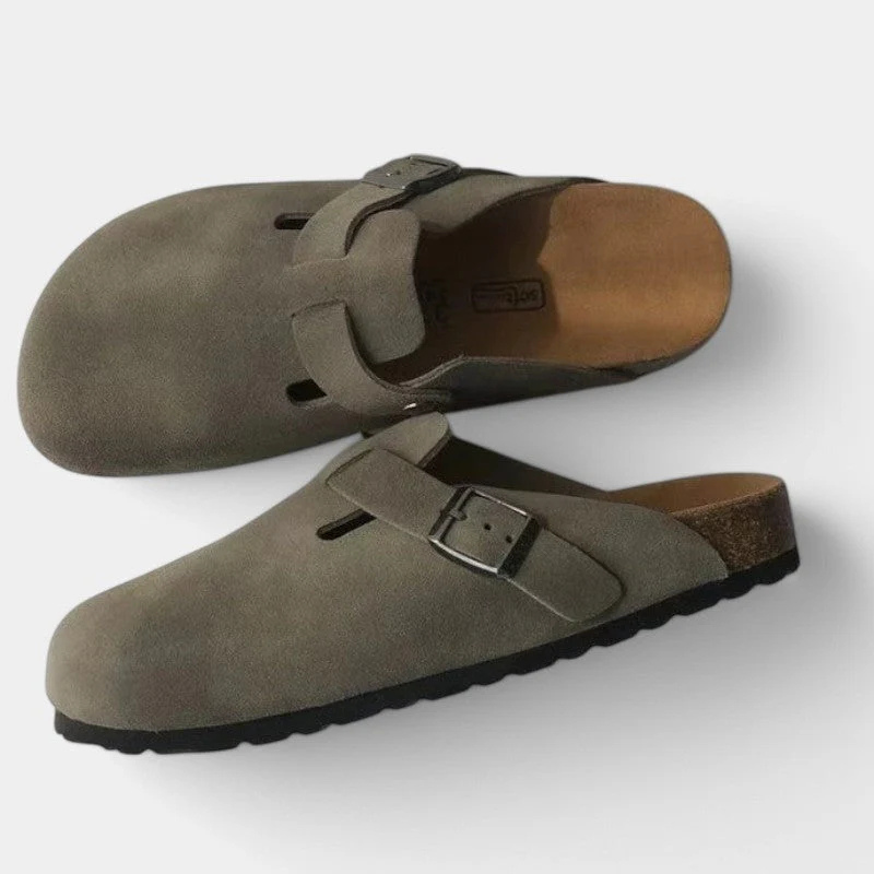 Womens Round Toe Clogs with Stylish Buckle