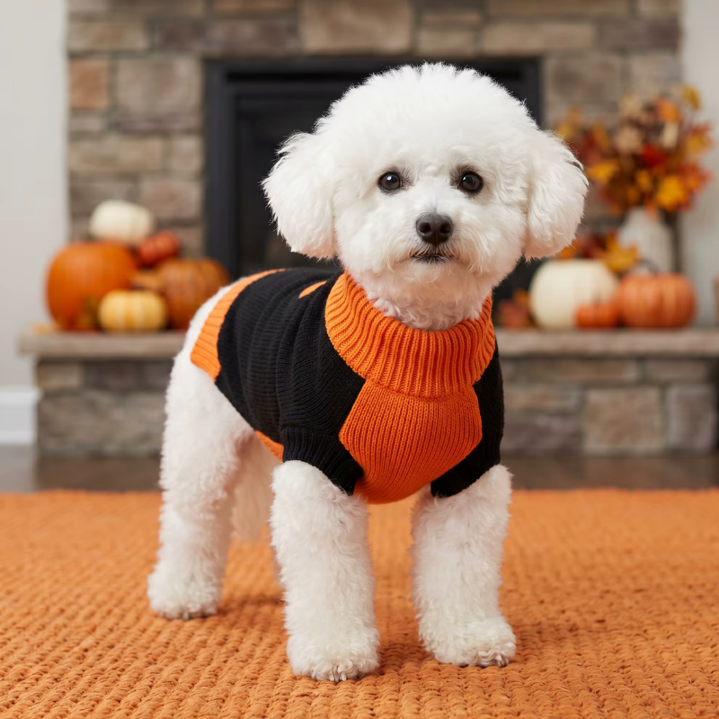 PawKnit - Spooky Pumpkin Dog Sweater