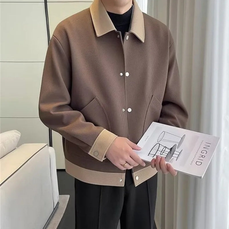 Ethan – Down Collar Jacket with Button Detail