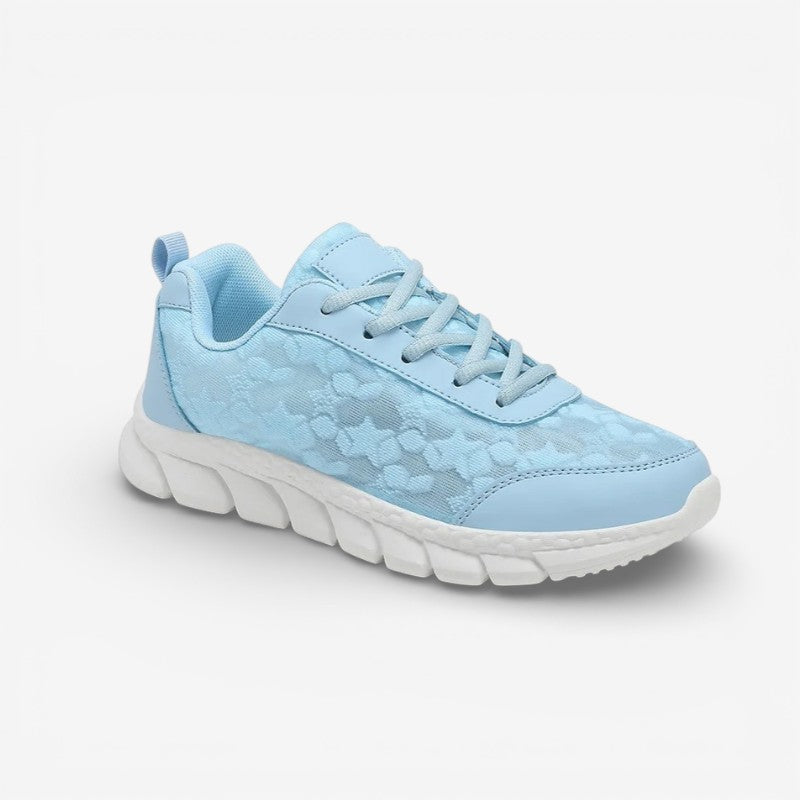 Sophia – Star Pattern Sneakers With Non Slip Sole And Adjustable Laceup
