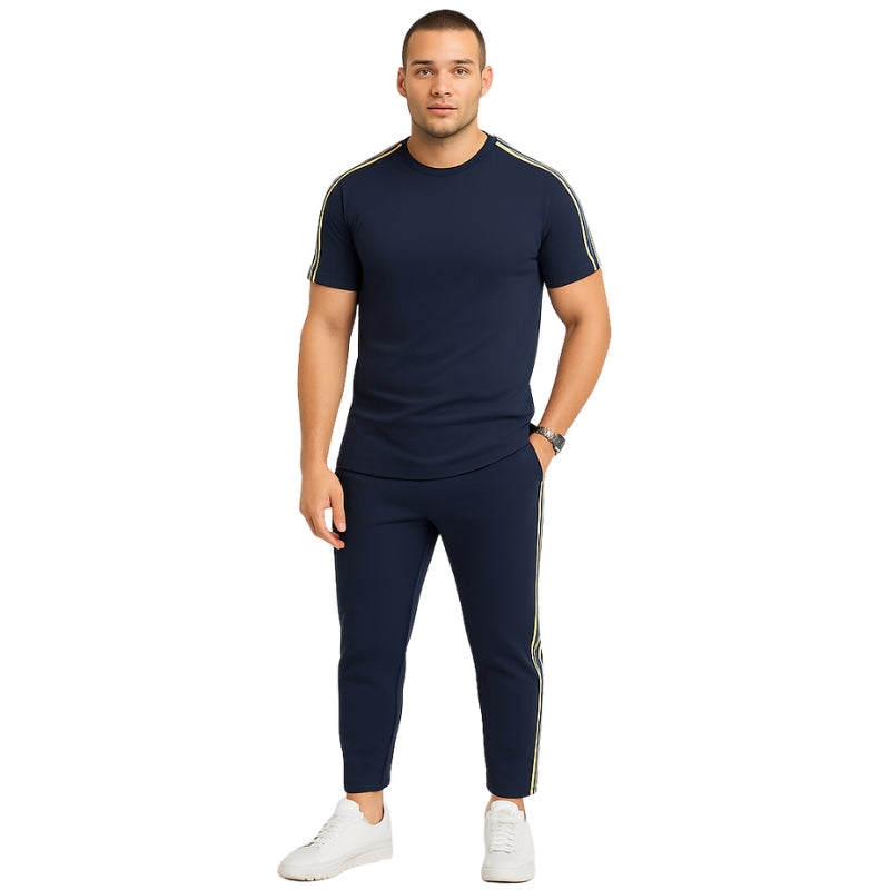 Armin – Tweedelige Set met Shirt met Korte Mouwen en Broek Velani