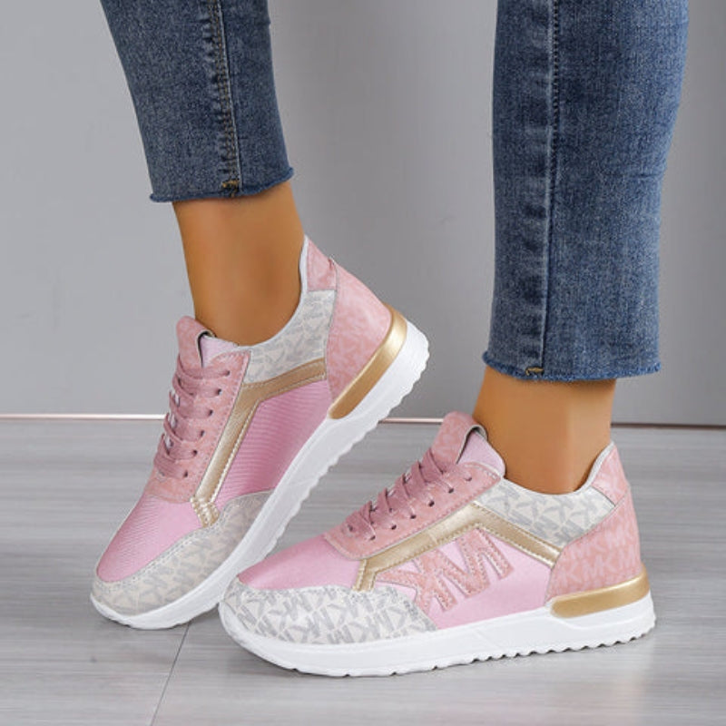 Emma – Round Toe Sneakers With Adjustable Laces