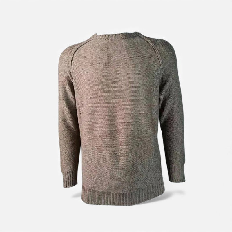 Lucas – Long Sleeve Sweater with Ribbed Knitting Design