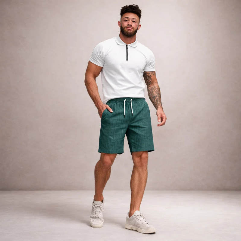 Men's Relaxed Fit Drawstring Shorts with Pockets
