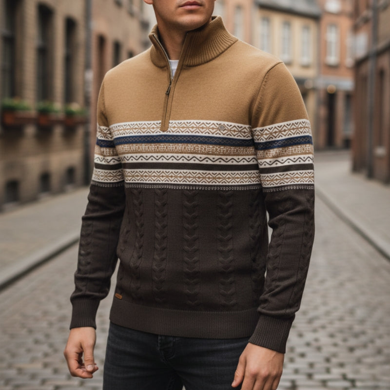 Oliver – Long Sleeve Sweater with Zipper Closure