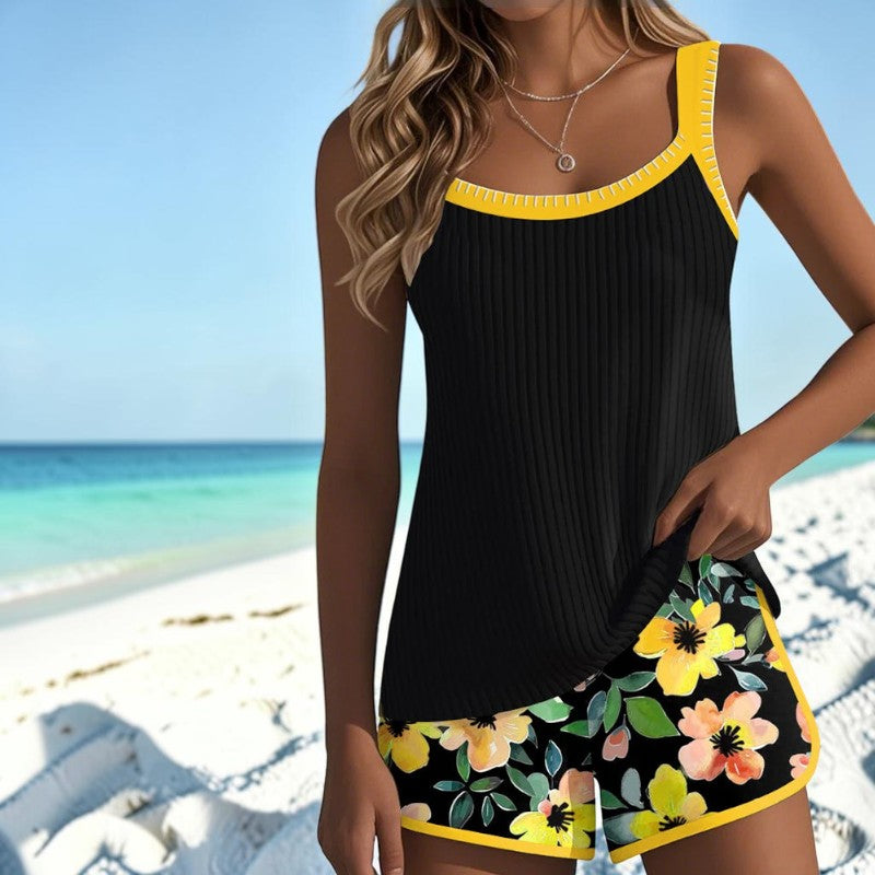 Women's Floral Print One Piece Swimsuit