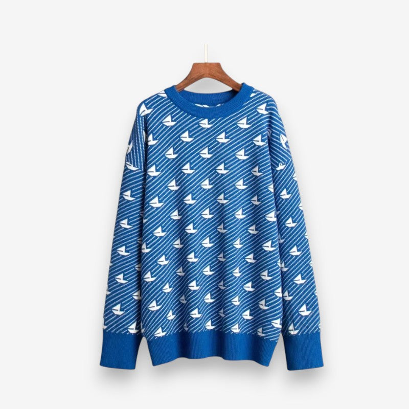 Emma – Loose Fitting Sweater With Long Sleeves And Round Neck