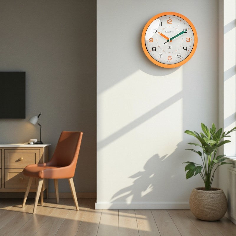 NordicTime – Ronde Wandklok met Duidelijke Cijfers Ontwerp Velani