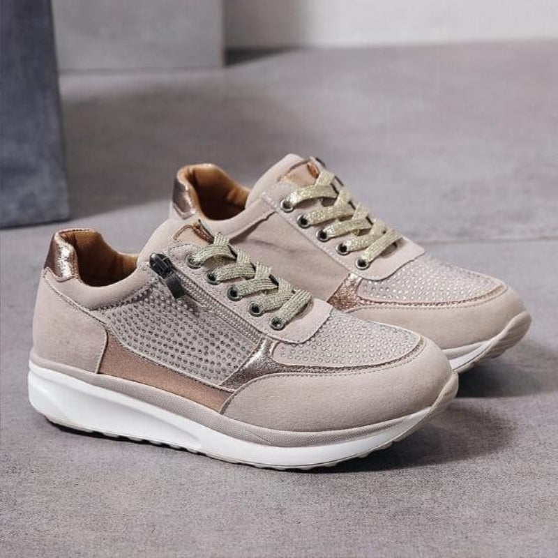 Isabelle – Sneakers met vetersluiting en ritssluiting Velani