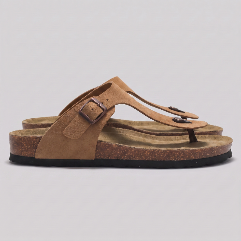 Men's T Strap Flat Slippers