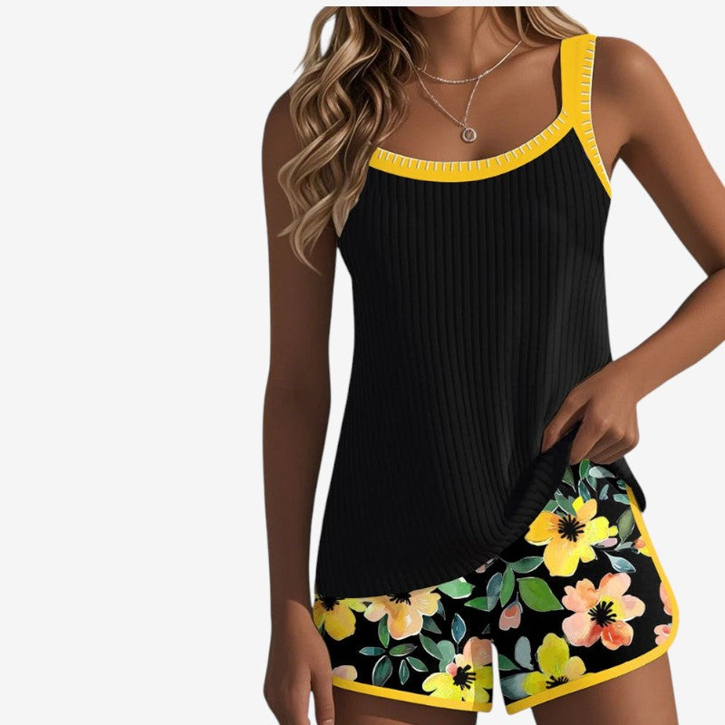 Women's Floral Print One Piece Swimsuit