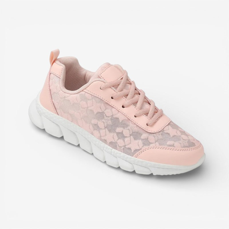 Sophia – Star Pattern Sneakers With Non Slip Sole And Adjustable Laceup