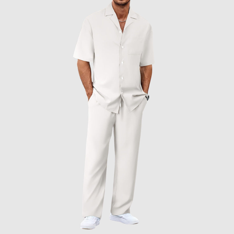 Men's Casual 2-Piece Set with Pockets