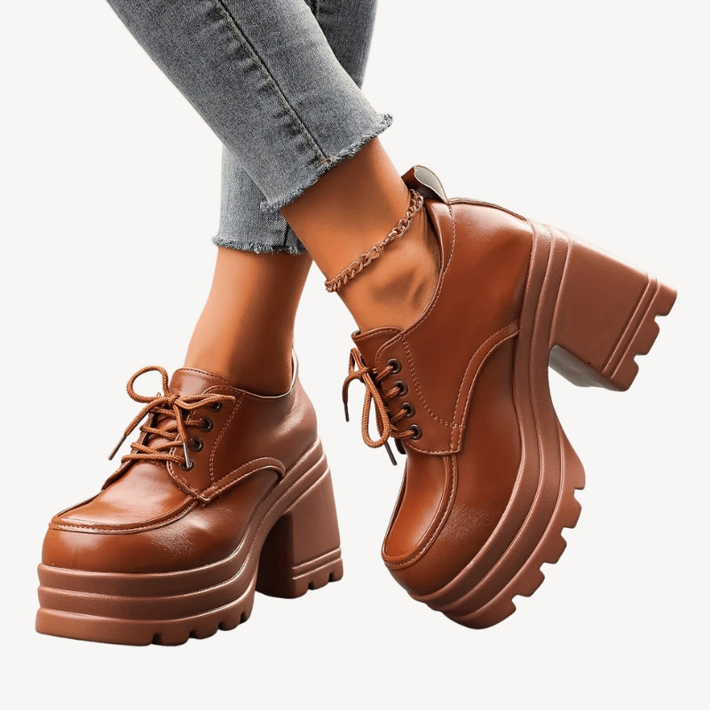 Jasira – Hoge Hakken Sneakers met Ronde Neus Velani