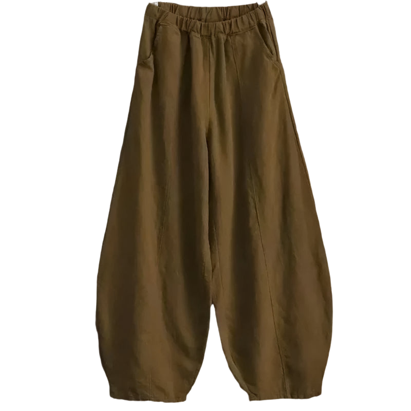 Naleya – Wijde Broek met Zakjes en Losse Pasvorm Velani