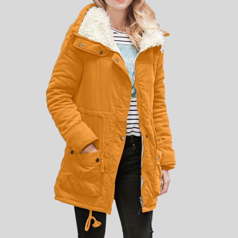 Women Long Sleeve Jacket with Button Front
