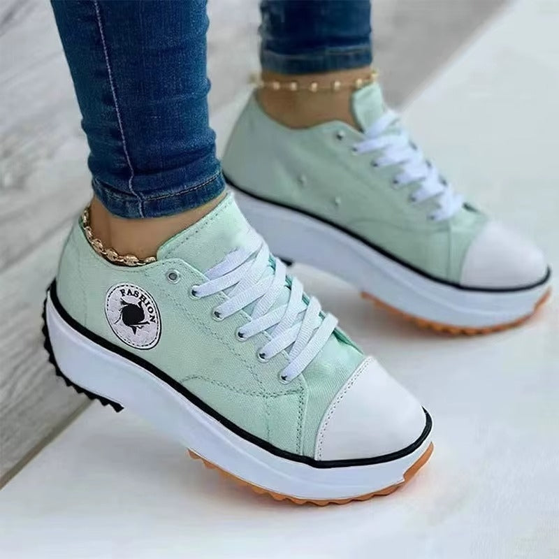 Nancy - Flat Non Slip Lace Up Boots With Round Toe