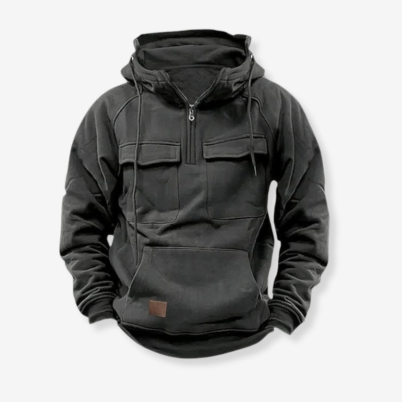 Lioren – Loose-fit jas met lange mouwen capuchon en zakken Velani