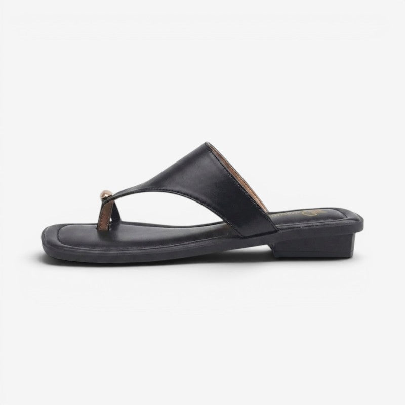 Women's Square Toe Flat Sandals with Non Slip Sole