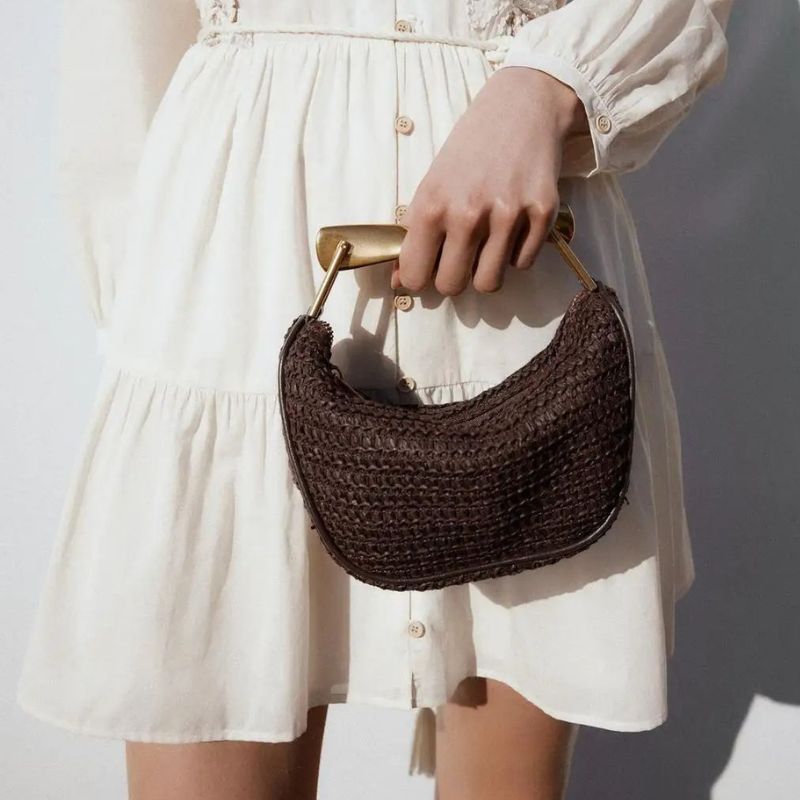 Women Compact Handbag Top Handle Design