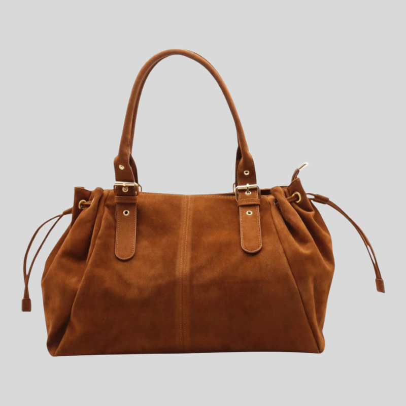 Structured Handbag with Adjustable Buckle Strap