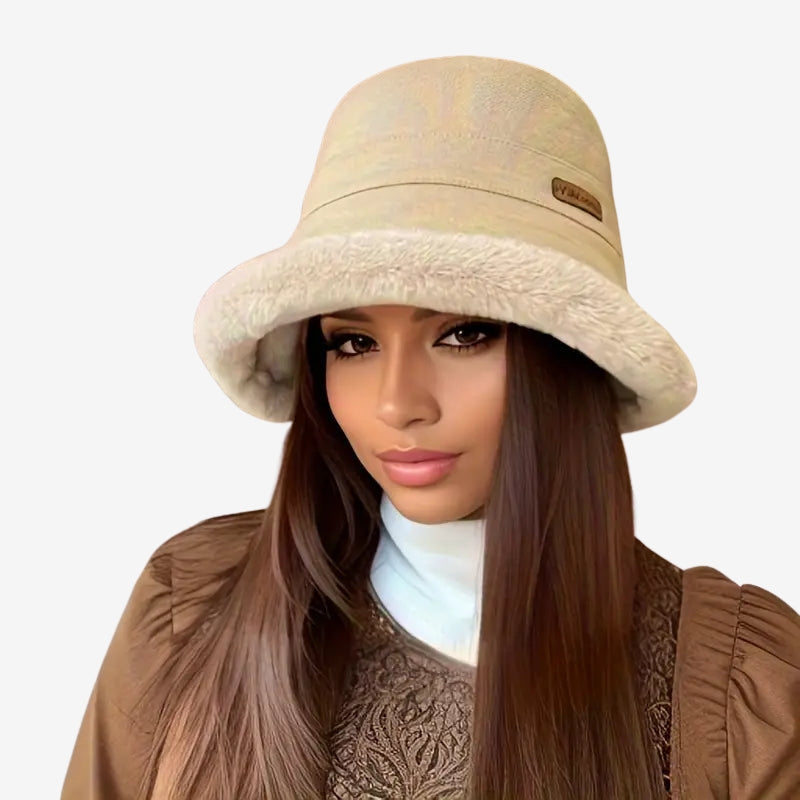 Laura  – Thickened bucket hat with inner lining wide brim