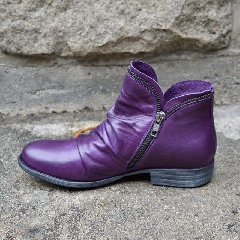 Women’s Pointed Toe Ankle Boots Thick Sole