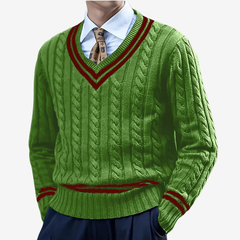 Benno – Slim-fit trui met V-hals en lange mouwen Velani