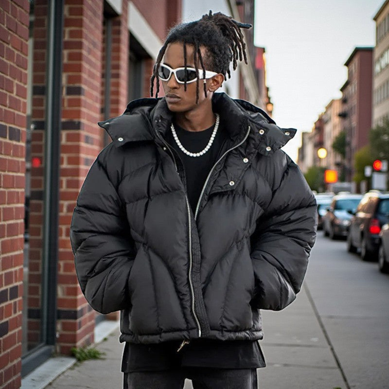 Alexander – Abrigo de manga larga con cierre de cremallera y bolsillos