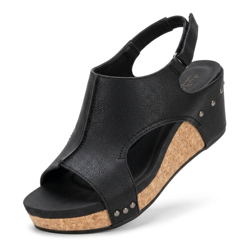 Women's Wedge Sandals with Adjustable Strap