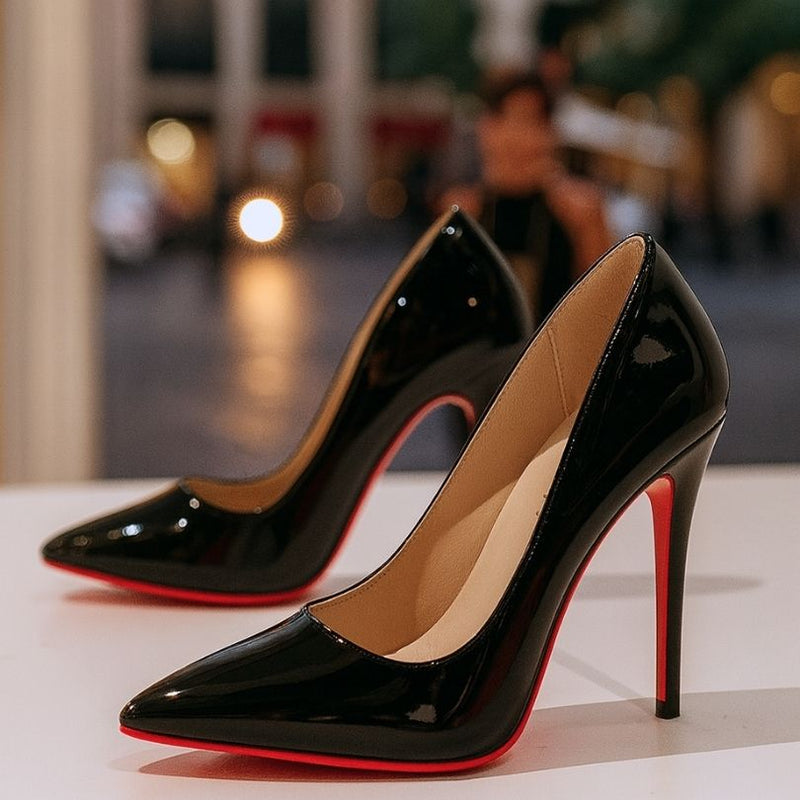 Eleanor - Pointed Toe High Heels Shoes With Shiny Soles