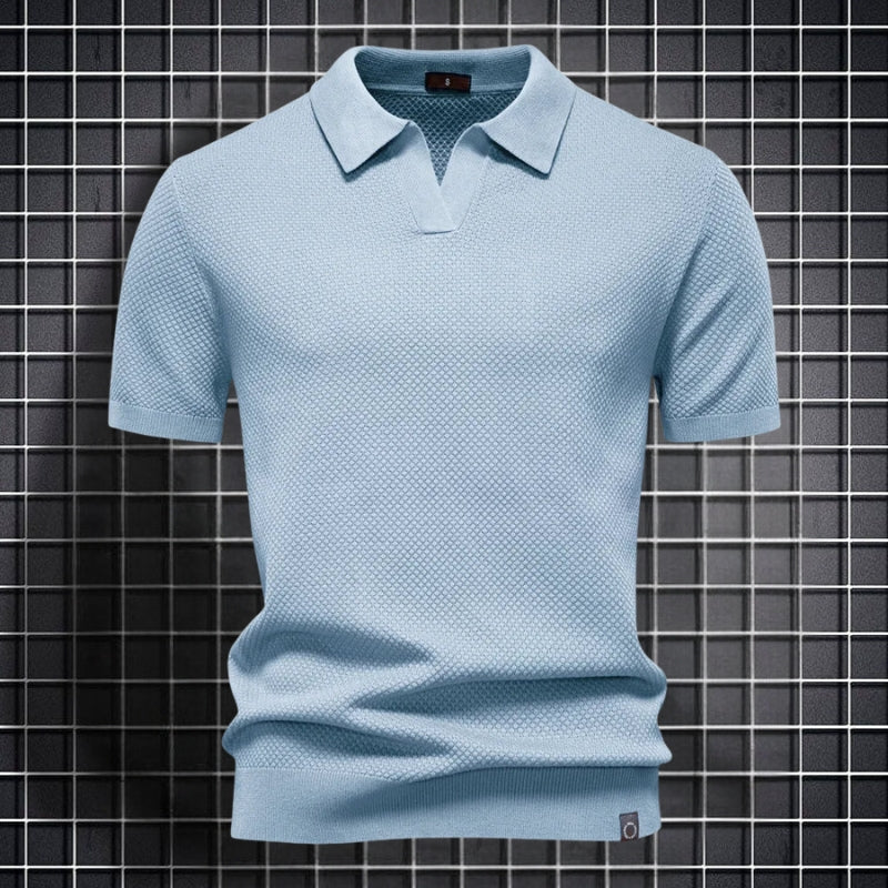 Men's Slim Fit Polo Shirt with Short Sleeves