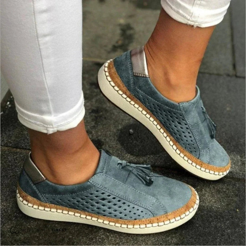 Women's Flat Shoes with Tassel Detail and Non Slip Sole
