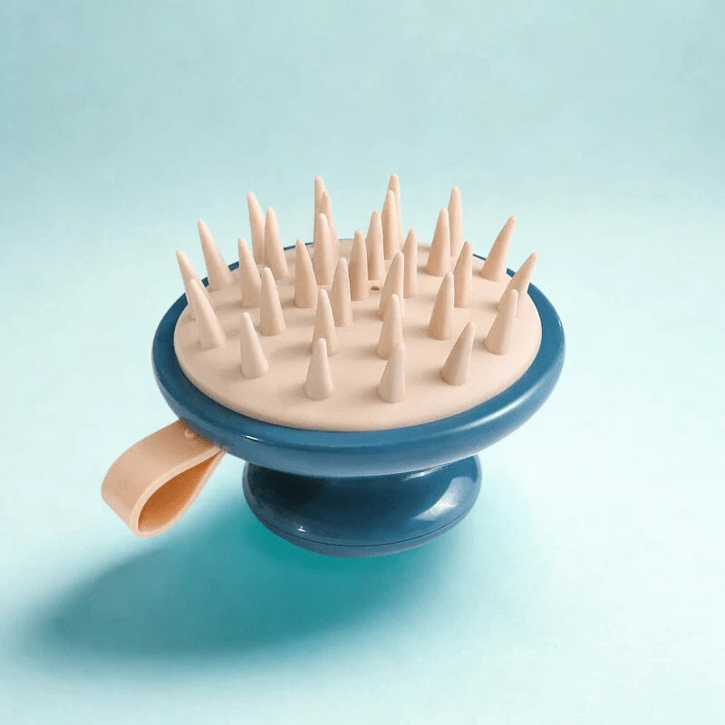 ScalpEase – Manual Scalp Massage Brush with Round Bristles