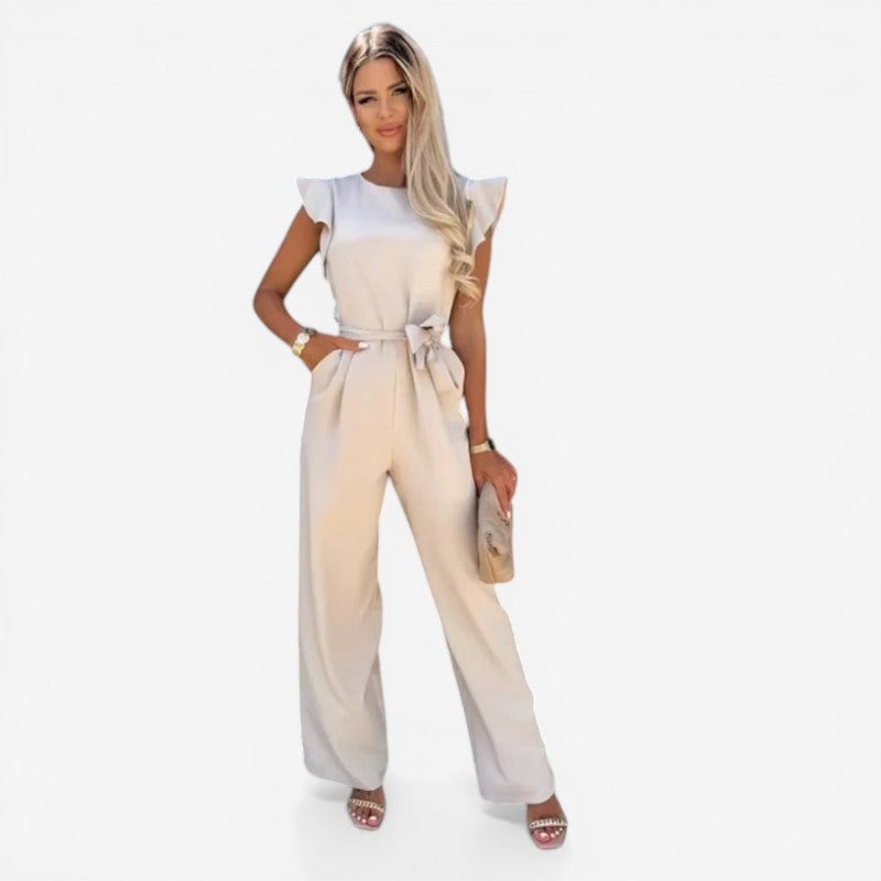 Women’s Jumpsuit with Butterfly Sleeves & Wide Leg