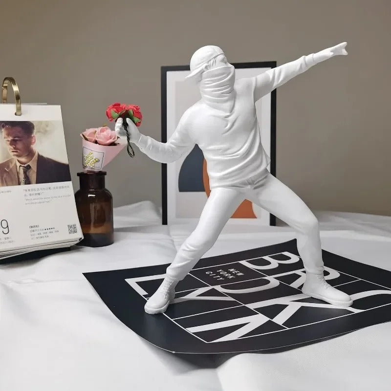 ArtFlora – Decorative Human Sculpture with Floral Design