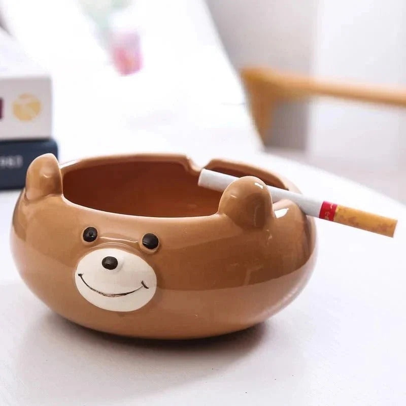 AniMood – Playful Cartoon Animal Ashtray for Home Decor