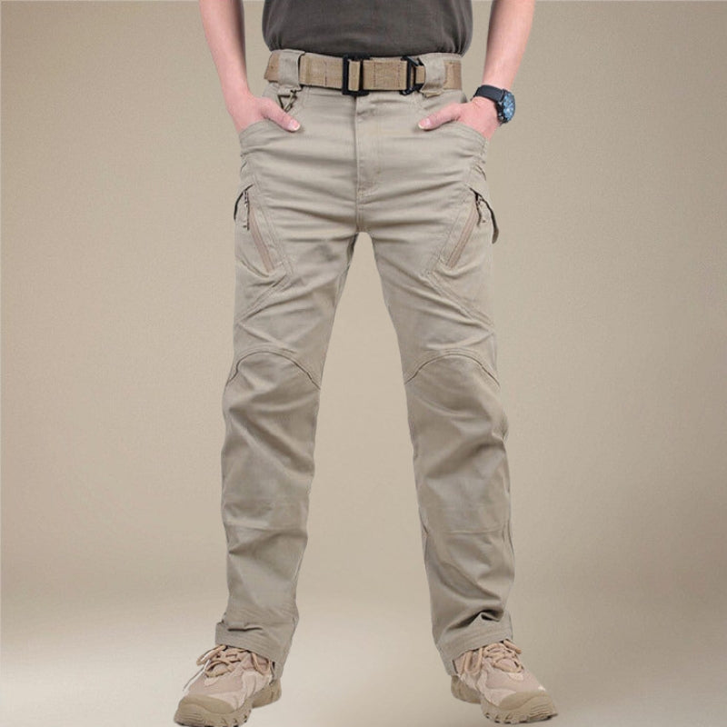 Men Slim Fit Cargo Pants Multi Pocket Stretch