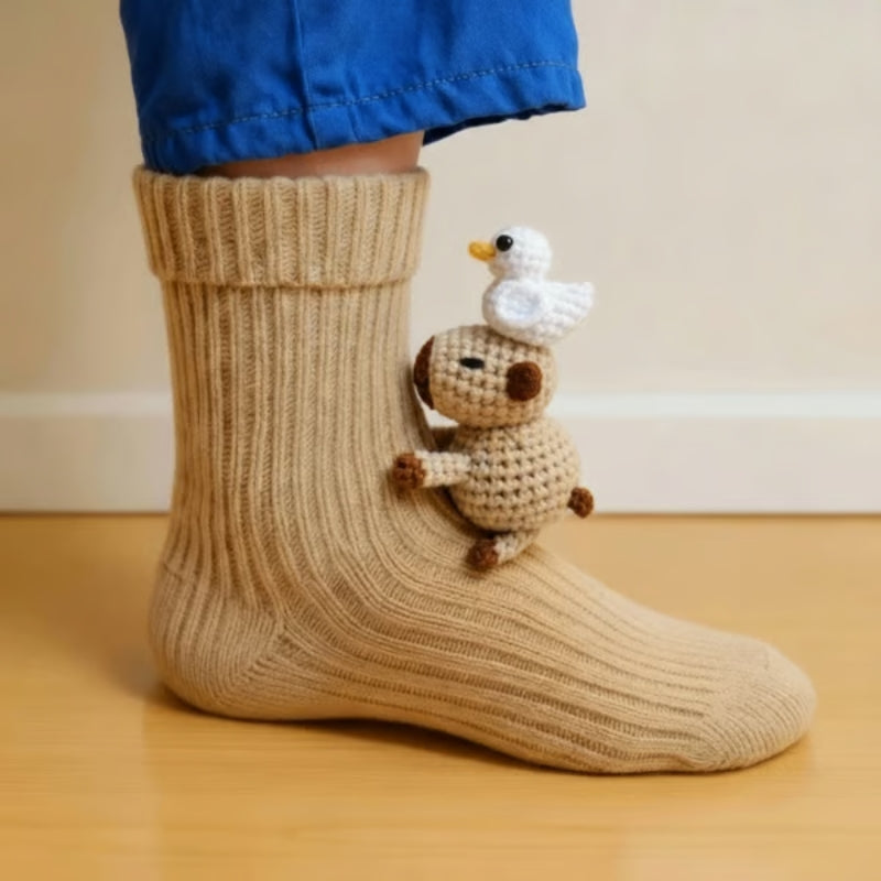 Nora – Decorative Socks with 3D Animal Inspired Design