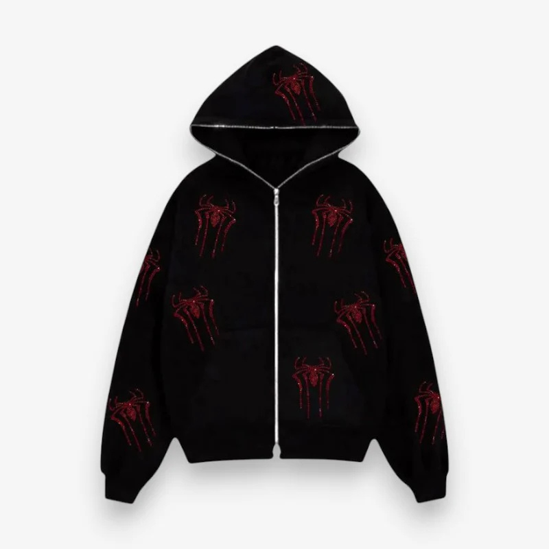 Evelyn – Long-Sleeve Zip-Up Hooded Coat with Pockets