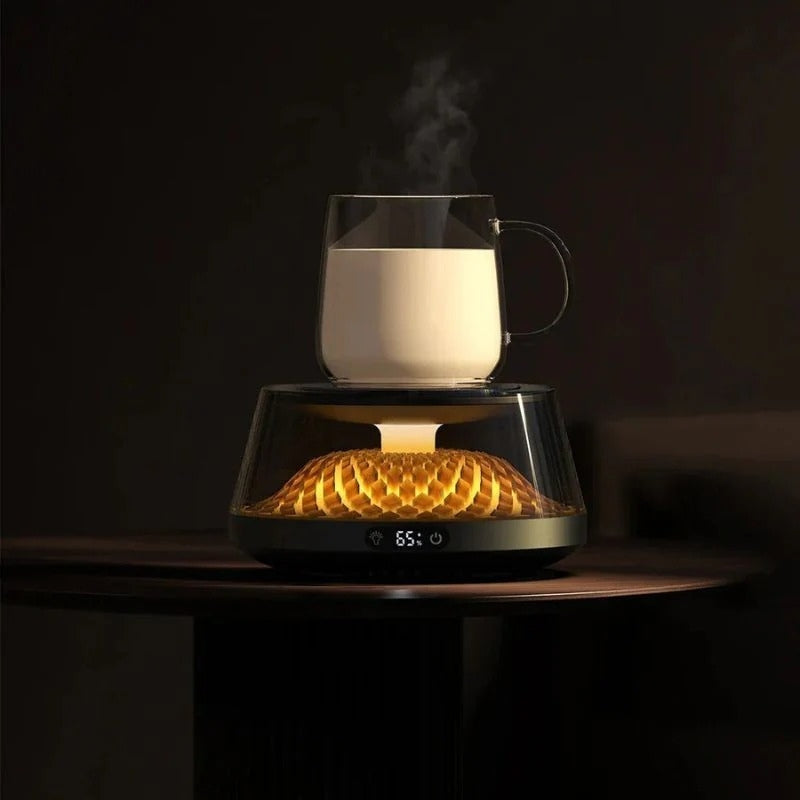 HeatMate – Draagbare Koffiemok Verwarmer met Meerkleurige Lampjes Velani